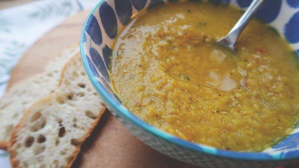 Instant pot lentil soup with 2025 bacon